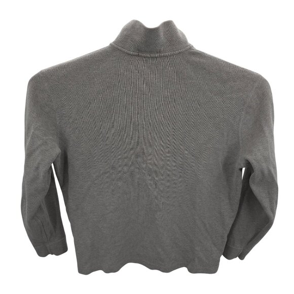 Polo Ralph Lauren Quarter Zip Pull Over Sweatshirt Large Men's Gray Long Sleeve - Picture 3 of 4